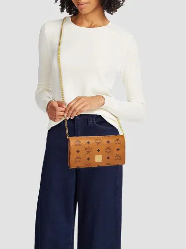MCM Women's Visetos Leather Mini Crossbody Bag | Thumbnail 2 MCM Women's Visetos Leather Mini Crossbody Bag | Thumbnail 2