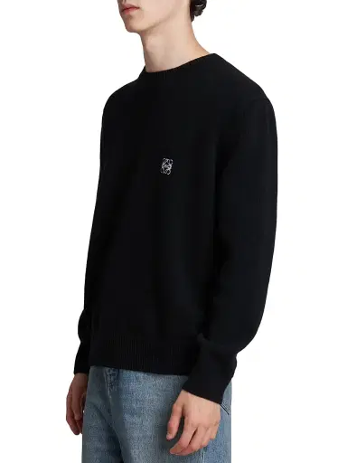 Loewe Men's Logo Wool Crewneck Sweater - Black - Size XXL | Thumbnail 4 Loewe Men's Logo Wool Crewneck Sweater - Black - Size XXL | Thumbnail 4