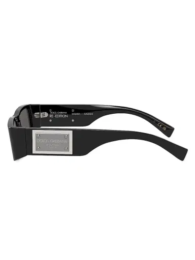 Dolce & Gabbana Men's 55MM Acetate Rectangular Sunglasses - Black | Thumbnail 3 Dolce & Gabbana Men's 55MM Acetate Rectangular Sunglasses - Black | Thumbnail 3
