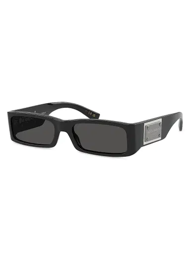 Dolce & Gabbana Men's 55MM Acetate Rectangular Sunglasses - Black | Thumbnail 1 Dolce & Gabbana Men's 55MM Acetate Rectangular Sunglasses - Black | Thumbnail 1