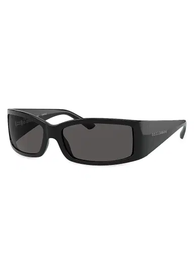 Dolce & Gabbana Men's 61MM Propionate Rectangular Sunglasses - Black | Thumbnail 1 Dolce & Gabbana Men's 61MM Propionate Rectangular Sunglasses - Black | Thumbnail 1