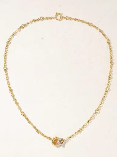 Spinelli Kilcollin Gravity 18-karat Yellow And White Gold Diamond Necklace | Thumbnail 4 Spinelli Kilcollin Gravity 18-karat Yellow And White Gold Diamond Necklace | Thumbnail 4