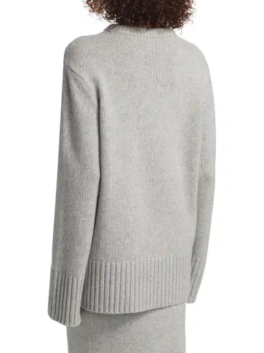 Michael Kors Collection Women's Cashmere Tunic Sweater - Pearl Melange | Thumbnail 4 Michael Kors Collection Women's Cashmere Tunic Sweater - Pearl Melange | Thumbnail 4