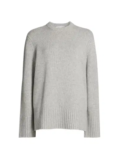 Michael Kors Collection Women's Cashmere Tunic Sweater - Pearl Melange | Thumbnail 7 Michael Kors Collection Women's Cashmere Tunic Sweater - Pearl Melange | Thumbnail 7