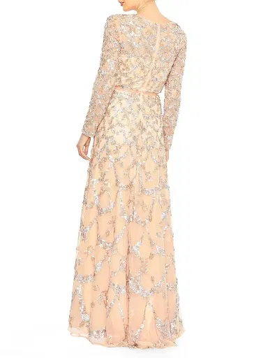 Mac Duggal Women's Bead & Sequin-Embellished A-Line Gown - Midnight | Thumbnail 3 Mac Duggal Women's Bead & Sequin-Embellished A-Line Gown - Midnight | Thumbnail 3