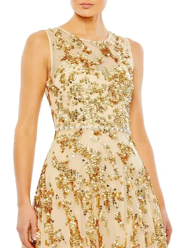Mac Duggal Women's Embellished A-Line Gown - Beige | Thumbnail 3 Mac Duggal Women's Embellished A-Line Gown - Beige | Thumbnail 3
