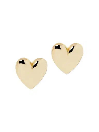 Jennifer Fisher Women's Puffy Heart 10K-Gold-Plated or Silvertone Stud Earrings - Gold | Thumbnail 1 Jennifer Fisher Women's Puffy Heart 10K-Gold-Plated or Silvertone Stud Earrings - Gold | Thumbnail 1