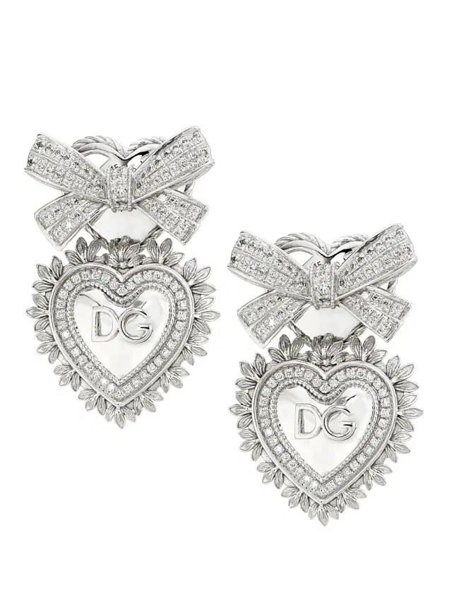 Women's Devotion 18K White Gold & 0.45 TCW Diamond Heart Ear Jackets - White Gold Women's Devotion 18K White Gold & 0.45 TCW Diamond Heart Ear Jackets - White Gold