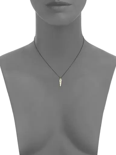 Nikos Koulis Women's Tapered Diamond & 18K Black Gold Pendant Necklace - Black Gold | Thumbnail 2 Nikos Koulis Women's Tapered Diamond & 18K Black Gold Pendant Necklace - Black Gold | Thumbnail 2