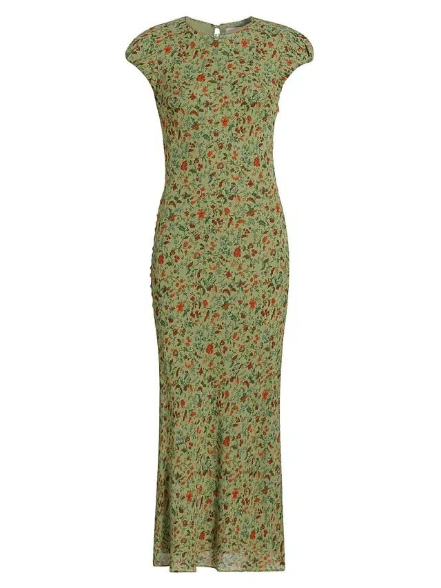 Women's Leana Floral Georgette Midi-Dres - Ponderosa Women's Leana Floral Georgette Midi-Dres - Ponderosa