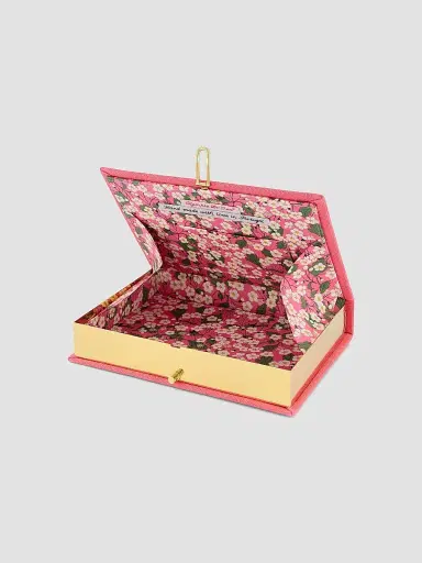 Olympia Le-Tan Women's Dance Ballerina Embroidered Book Clutch - Hibiscus | Thumbnail 2 Olympia Le-Tan Women's Dance Ballerina Embroidered Book Clutch - Hibiscus | Thumbnail 2