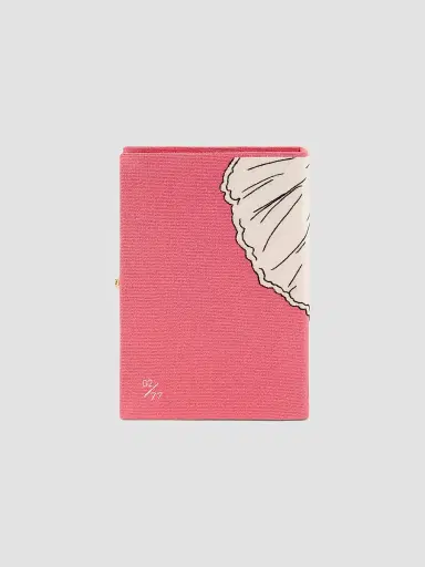Olympia Le-Tan Women's Dance Ballerina Embroidered Book Clutch - Hibiscus | Thumbnail 4 Olympia Le-Tan Women's Dance Ballerina Embroidered Book Clutch - Hibiscus | Thumbnail 4