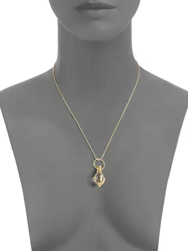 Temple St. Clair Women's Florence86 Rock Crystal, Diamond & 18K Yellow Gold Amulet - Yellow Gold | Thumbnail 3 Temple St. Clair Women's Florence86 Rock Crystal, Diamond & 18K Yellow Gold Amulet - Yellow Gold | Thumbnail 3
