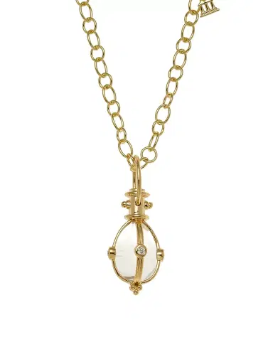 Temple St. Clair Women's Florence86 Rock Crystal, Diamond & 18K Yellow Gold Amulet - Yellow Gold | Thumbnail 4 Temple St. Clair Women's Florence86 Rock Crystal, Diamond & 18K Yellow Gold Amulet - Yellow Gold | Thumbnail 4