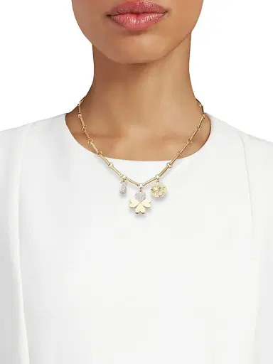 Foundrae Women's True Love & Balance 18K Yellow Gold & 0.42 TCW Diamond Element Chain Necklace - Yellow Gold | Thumbnail 2 Foundrae Women's True Love & Balance 18K Yellow Gold & 0.42 TCW Diamond Element Chain Necklace - Yellow Gold | Thumbnail 2