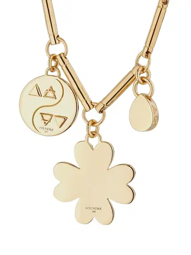 Foundrae Women's True Love & Balance 18K Yellow Gold & 0.42 TCW Diamond Element Chain Necklace - Yellow Gold | Thumbnail 3 Foundrae Women's True Love & Balance 18K Yellow Gold & 0.42 TCW Diamond Element Chain Necklace - Yellow Gold | Thumbnail 3