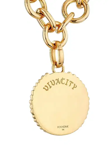 Foundrae Women's Vivacity 18K Yellow & White Gold & 0.15 TCW Diamond Midsize Mixed Link Necklace - Yellow Gold | Thumbnail 4 Foundrae Women's Vivacity 18K Yellow & White Gold & 0.15 TCW Diamond Midsize Mixed Link Necklace - Yellow Gold | Thumbnail 4