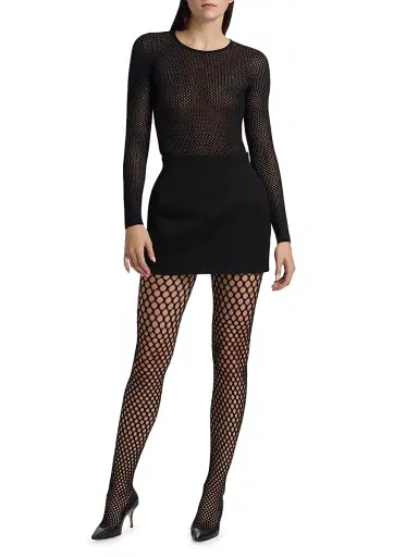 Wardrobe.NYC Women's RHW Wool-Blend Mesh Bodysuit - Black - Size Small | Thumbnail 2 Wardrobe.NYC Women's RHW Wool-Blend Mesh Bodysuit - Black - Size Small | Thumbnail 2