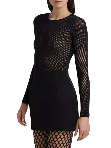 Wardrobe.NYC Women's RHW Wool-Blend Mesh Bodysuit - Black - Size Small | Thumbnail 4 Wardrobe.NYC Women's RHW Wool-Blend Mesh Bodysuit - Black - Size Small | Thumbnail 4