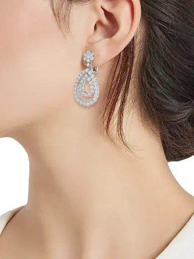 Chopard Women's L'Heure Du Diamant 18K White Gold & 6.75 TCW Diamond Teardrop Earrings - White Gold | Thumbnail 2 Chopard Women's L'Heure Du Diamant 18K White Gold & 6.75 TCW Diamond Teardrop Earrings - White Gold | Thumbnail 2