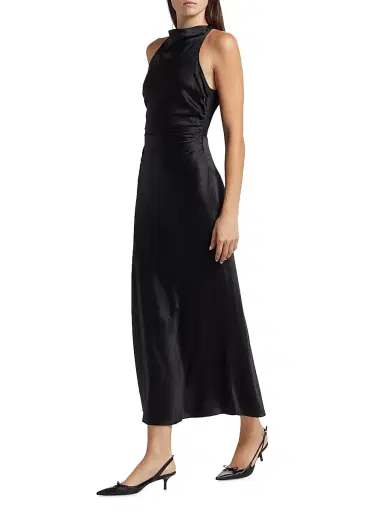 Reformation Women's Casette Silk Maxi Dress - Black | Thumbnail 2 Reformation Women's Casette Silk Maxi Dress - Black | Thumbnail 2