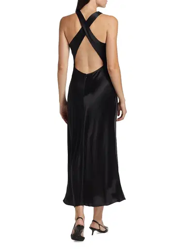 Reformation Women's Casette Silk Maxi Dress - Black | Thumbnail 5 Reformation Women's Casette Silk Maxi Dress - Black | Thumbnail 5