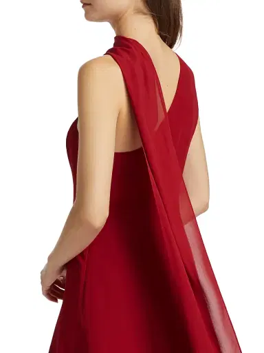 Reformation Women's Rossi Asymmetrical Cocktail Dress - Sangre | Thumbnail 6 Reformation Women's Rossi Asymmetrical Cocktail Dress - Sangre | Thumbnail 6