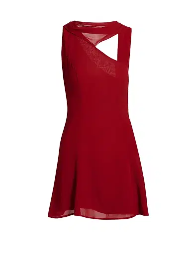 Reformation Women's Rossi Asymmetrical Cocktail Dress - Sangre | Thumbnail 1 Reformation Women's Rossi Asymmetrical Cocktail Dress - Sangre | Thumbnail 1