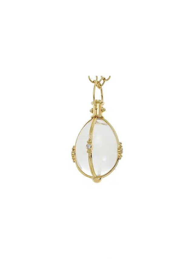 Women's Classic Diamond, Rock Crystal & 18K Yellow Amulet - Yellow Gold Women's Classic Diamond, Rock Crystal & 18K Yellow Amulet - Yellow Gold