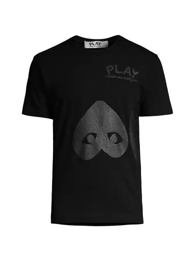 Comme des Garçons PLAY Men Two Hearts Print Graphic Tee | Thumbnail 1 Comme des Garçons PLAY Men Two Hearts Print Graphic Tee | Thumbnail 1