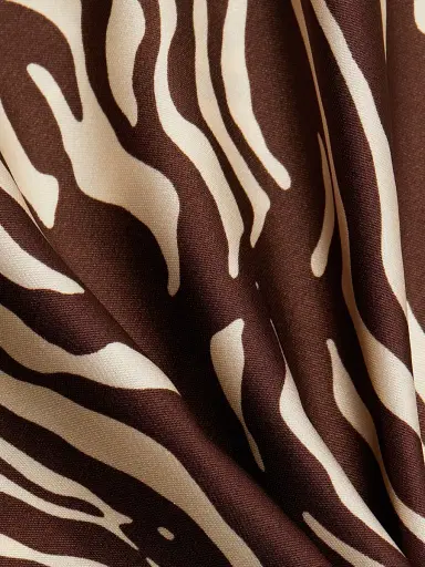 Reformation Women's Pike Zebra Satin Long-Sleeve Minidress - Stampede | Thumbnail 7 Reformation Women's Pike Zebra Satin Long-Sleeve Minidress - Stampede | Thumbnail 7