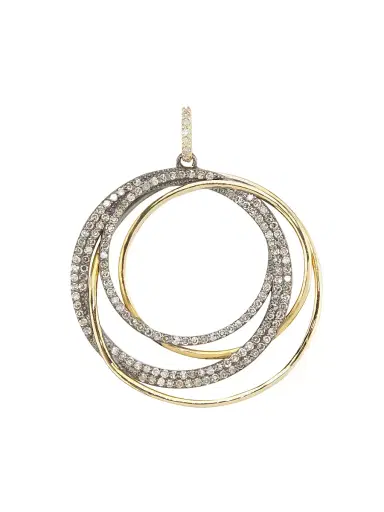 Nina Gilin Women's 14K Yellow Gold, Rhodium-Plated Silver & 1.06 TCW Diamond Ring Pendant - Sterling Silver Yellow Gold | Thumbnail 1 Nina Gilin Women's 14K Yellow Gold, Rhodium-Plated Silver & 1.06 TCW Diamond Ring Pendant - Sterling Silver Yellow Gold | Thumbnail 1