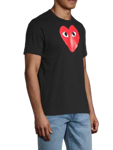 Comme des Garçons PLAY Men's Signature Logo Graphic T-Shirt - Black - Size Small | Thumbnail 4 Comme des Garçons PLAY Men's Signature Logo Graphic T-Shirt - Black - Size Small | Thumbnail 4
