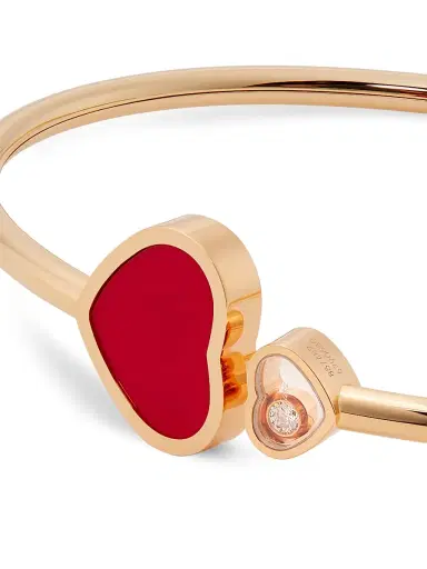 Chopard Women's Happy Hearts 18K Rose Gold, Diamond & Red Stone Bangle - Rose Gold | Thumbnail 2 Chopard Women's Happy Hearts 18K Rose Gold, Diamond & Red Stone Bangle - Rose Gold | Thumbnail 2