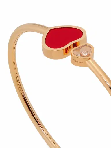 Chopard Women's Happy Hearts 18K Rose Gold, Diamond & Red Stone Bangle - Rose Gold | Thumbnail 3 Chopard Women's Happy Hearts 18K Rose Gold, Diamond & Red Stone Bangle - Rose Gold | Thumbnail 3