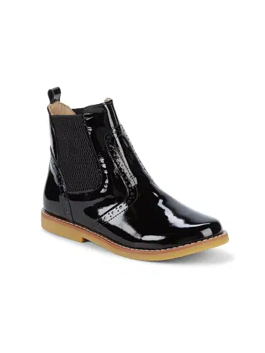 Elephantito Girl's Patent Leather Booties - Black Patent 11 (Child) | Thumbnail 1 Elephantito Girl's Patent Leather Booties - Black Patent 11 (Child) | Thumbnail 1