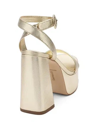Larroudé Women's Dolly Metallic Platform Sandals - Mettalic Platina | Thumbnail 3 Larroudé Women's Dolly Metallic Platform Sandals - Mettalic Platina | Thumbnail 3
