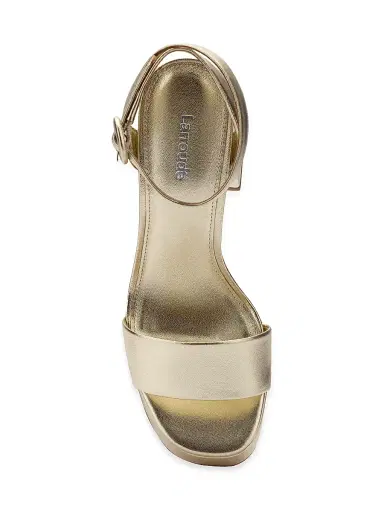 Larroudé Women's Dolly Metallic Platform Sandals - Mettalic Platina | Thumbnail 5 Larroudé Women's Dolly Metallic Platform Sandals - Mettalic Platina | Thumbnail 5