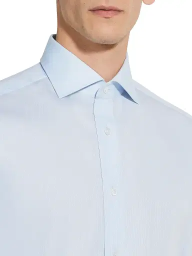Zegna Men's Micro-Striped Centoventimila Cotton Shirt - Light Blue - Size 18.5 | Thumbnail 4 Zegna Men's Micro-Striped Centoventimila Cotton Shirt - Light Blue - Size 18.5 | Thumbnail 4