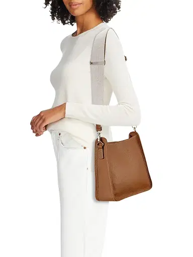 GiGi New York Women's Elle Marching Horse Leather Crossbody Bag - Tan | Thumbnail 2 GiGi New York Women's Elle Marching Horse Leather Crossbody Bag - Tan | Thumbnail 2