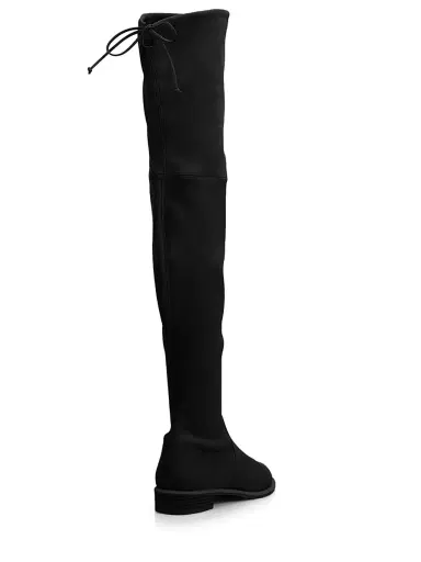 Stuart Weitzman Women's Lowland Suede Thigh-High Boots - Black | Thumbnail 2 Stuart Weitzman Women's Lowland Suede Thigh-High Boots - Black | Thumbnail 2