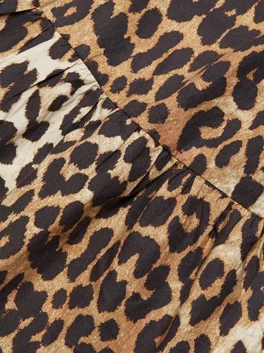 Ganni Women's Leopard Poplin Peplum Blouse | Thumbnail 7 Ganni Women's Leopard Poplin Peplum Blouse | Thumbnail 7