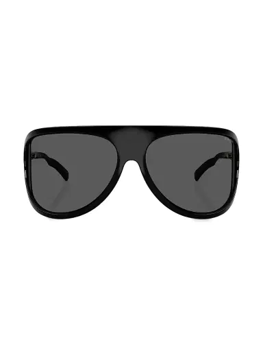 Miu Miu Women's 75MM Wraparound Sunglasses - Black Dark Grey | Thumbnail 2 Miu Miu Women's 75MM Wraparound Sunglasses - Black Dark Grey | Thumbnail 2