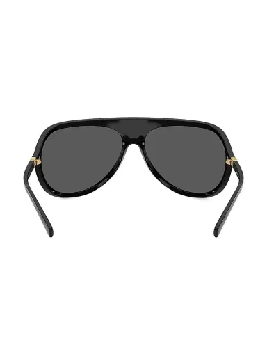 Miu Miu Women's 75MM Wraparound Sunglasses - Black Dark Grey | Thumbnail 4 Miu Miu Women's 75MM Wraparound Sunglasses - Black Dark Grey | Thumbnail 4