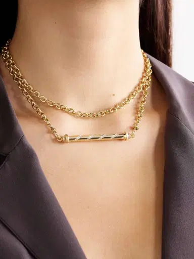 Marie Lichtenberg Candy Cane 18-karat Gold Diamond Necklace | Thumbnail 2 Marie Lichtenberg Candy Cane 18-karat Gold Diamond Necklace | Thumbnail 2