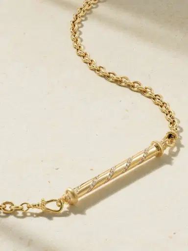 Marie Lichtenberg Candy Cane 18-karat Gold Diamond Necklace | Thumbnail 4 Marie Lichtenberg Candy Cane 18-karat Gold Diamond Necklace | Thumbnail 4
