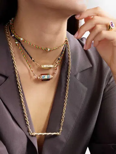 Marie Lichtenberg Candy Cane 18-karat Gold Diamond Necklace | Thumbnail 5 Marie Lichtenberg Candy Cane 18-karat Gold Diamond Necklace | Thumbnail 5