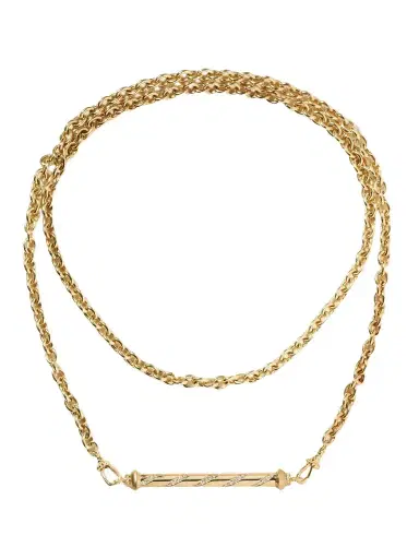 Marie Lichtenberg Candy Cane 18-karat Gold Diamond Necklace | Thumbnail 1 Marie Lichtenberg Candy Cane 18-karat Gold Diamond Necklace | Thumbnail 1