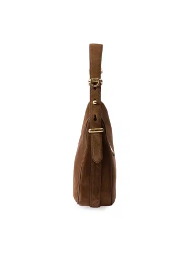 Prada Women's Arqué Suede Shoulder Bag - Brown | Thumbnail 4 Prada Women's Arqué Suede Shoulder Bag - Brown | Thumbnail 4