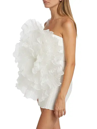 L'Idée Women's Fleur Pleated Puff Minidress | Thumbnail 4 L'Idée Women's Fleur Pleated Puff Minidress | Thumbnail 4